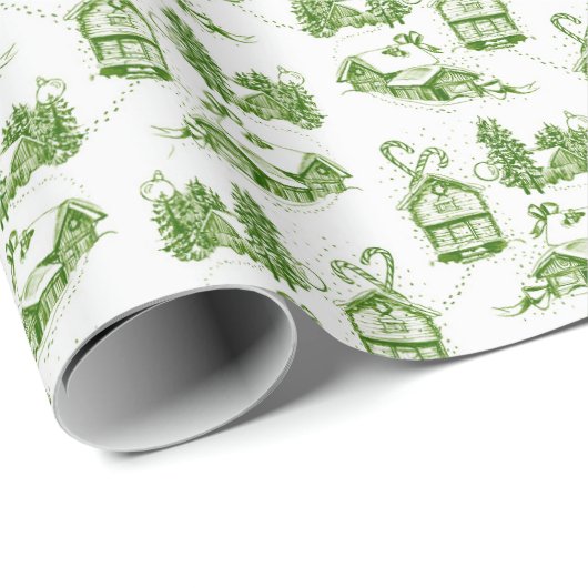 kerstcadeaupapier | Groen Cadeaupapier (Rol Hoek)