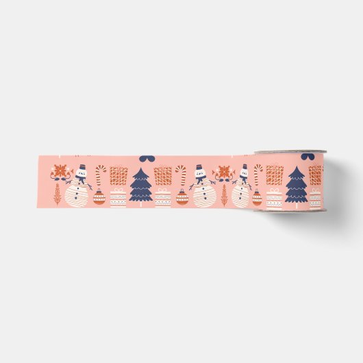 Kerstcadeaupapier Grosgrain Lint (Voorkant)