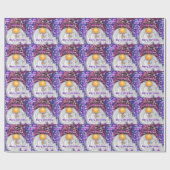 kerstcadeaupapier in Paars Pet Cadeaupapier (Vlak)