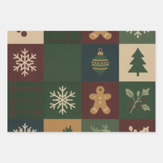 Kerstcadeaupapier Inpakpapier Vel (Voorkant)
