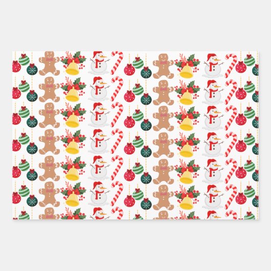 kerstcadeaupapier inpakpapier vel (Voorkant)