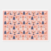 kerstcadeaupapier inpakpapier vel (Voorkant 3)