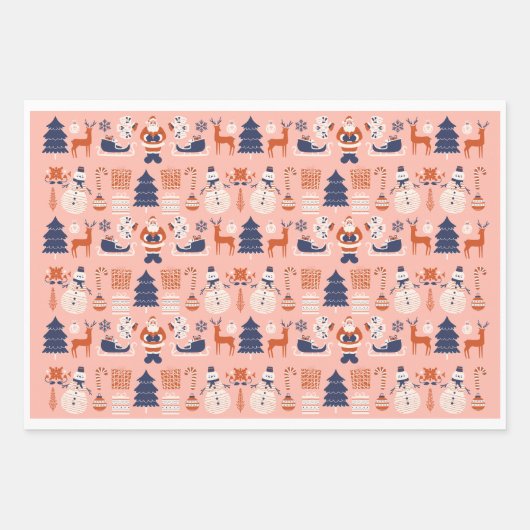 kerstcadeaupapier inpakpapier vel (Voorkant)