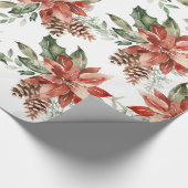 kerstcadeaupapier, insettia holiday-omslagpapier cadeaupapier (Hoek)