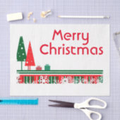 kerstcadeaupapier/kerstbomen tissuepapier (Craft)