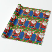 Kerstcadeaupapier Kerstman Cadeaupapier (Uitgerold)