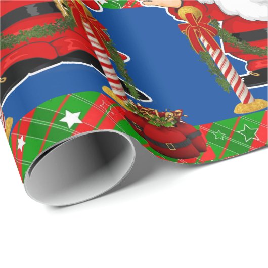 Kerstcadeaupapier Kerstman Cadeaupapier (Rol Hoek)