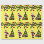 Kerstcadeaupapier Kerstman Cadeaupapier (Vlak)