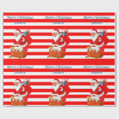 Kerstcadeaupapier Kerstman Cadeaupapier (Vlak)
