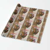 Kerstcadeaupapier Kerstman Cadeaupapier (Uitgerold)
