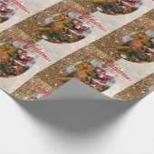 Kerstcadeaupapier Kerstman Cadeaupapier (Hoek)