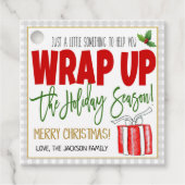 kerstcadeaupapier Label met cadeau (Voorkant)