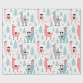 Kerstcadeaupapier - Lama Cadeaupapier (Vlak)