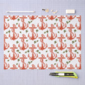 kerstcadeaupapier met anker of rood tissuepapier (Craft)