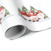 Kerstcadeaupapier met drie kabouters cadeaupapier (Rol Hoek)