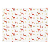 Kerstcadeaupapier met herten tafelkleed (Voorkant (Horizontaal))