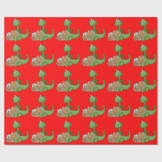 kerstcadeaupapier met kerstcadeaubon cadeaupapier (Vlak)