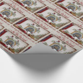 kerstcadeaupapier met kerstcadeautjes voor intage  cadeaupapier (Hoek)