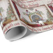 kerstcadeaupapier met kerstcadeautjes voor intage  cadeaupapier (Rol Hoek)