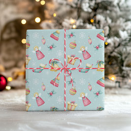 Kerstcadeaupapier met pastelkleuren cadeaupapier