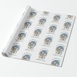 Kerstcadeaupapier met religieus thema - Geboorte Cadeaupapier