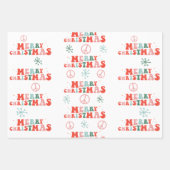  kerstcadeaupapier met Retro Groovy Inpakpapier Vel (Voorkant)