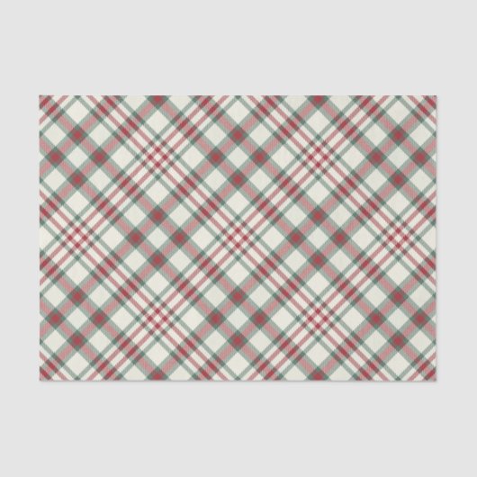  kerstcadeaupapier met rood groen geplakt tissuepapier (Voorkant)