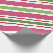 Kerstcadeaupapier met roze streep cadeaupapier (Hoek)