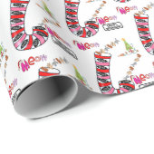 kerstcadeaupapier met snoeprietsnoeren met kat cadeaupapier (Rol Hoek)