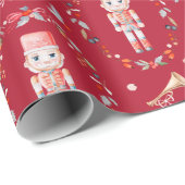 Kerstcadeaupapier met speelgoedsoldaat uit grootmo cadeaupapier (Rol Hoek)