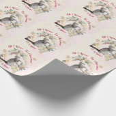 Kerstcadeaupapier met vintage kat - Julikrans Cadeaupapier (Hoek)
