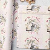 Kerstcadeaupapier met vintage kat - Julikrans Cadeaupapier
