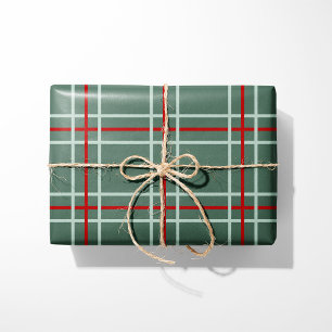 Kerstcadeaupapier met vintage ruitjesmotief - sali cadeaupapier