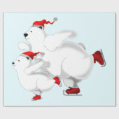 Kerstcadeaupapier met vrolijke Beren Cadeaupapier (Vlak)