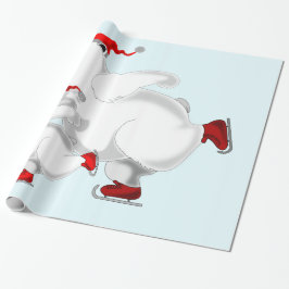 Kerstcadeaupapier met vrolijke Beren Cadeaupapier