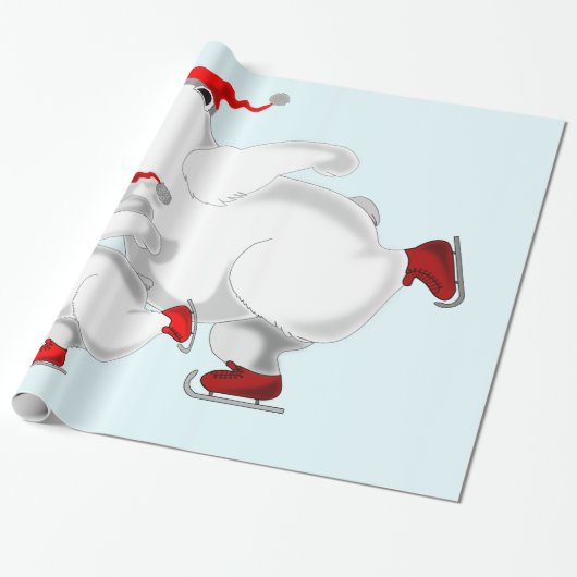 Kerstcadeaupapier met vrolijke Beren Cadeaupapier (Uitgerold)