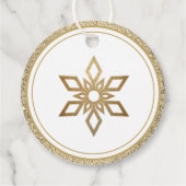 kerstcadeaupapier — Noordse gouden Labels (Voorkant)