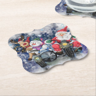 kerstcadeaupapier Onderzetter prettige kerstvriend
