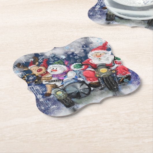 kerstcadeaupapier Onderzetter prettige kerstvriend (Gekanteld)