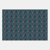 Kerstcadeaupapier Plat Vellen Set van 3 (Voorkant 2)
