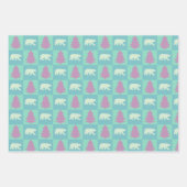 Kerstcadeaupapier Plat Vellen Set van 3 (Voorkant 2)