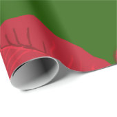 Kerstcadeaupapier Rode bloemen Cadeaupapier (Rol Hoek)