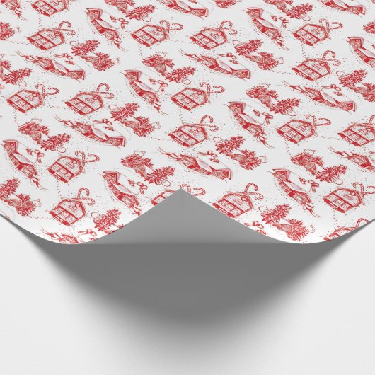 kerstcadeaupapier | Rood Cadeaupapier (Hoek)