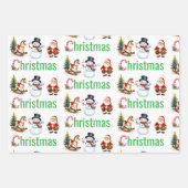 Kerstcadeaupapier Set Inpakpapier Vel (Voorkant 3)