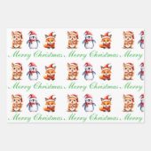 Kerstcadeaupapier Set Inpakpapier Vel (Voorkant)