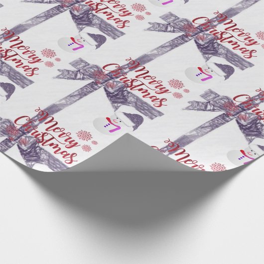 kerstcadeaupapier Snowman Cadeaupapier (Hoek)