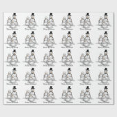 kerstcadeaupapier Snowman Holiday Cadeaupapier (Vlak)