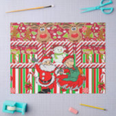 kerstcadeaupapier Snowman Santa Mrs Claus Tissuepapier (Craft)