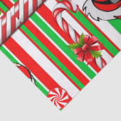 kerstcadeaupapier Snowman Santa Mrs Claus Tissuepapier (Detail)