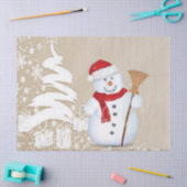 kerstcadeaupapier, Snowman Tissuepapier (Craft)